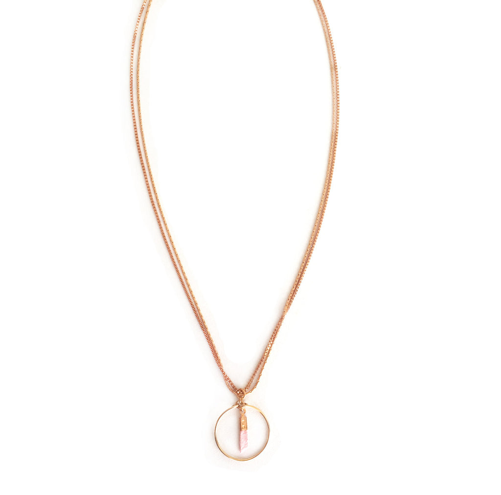 collier Coil rose - Mirgiole